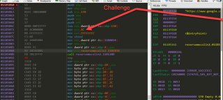 Assembly of the function we're going to reverse